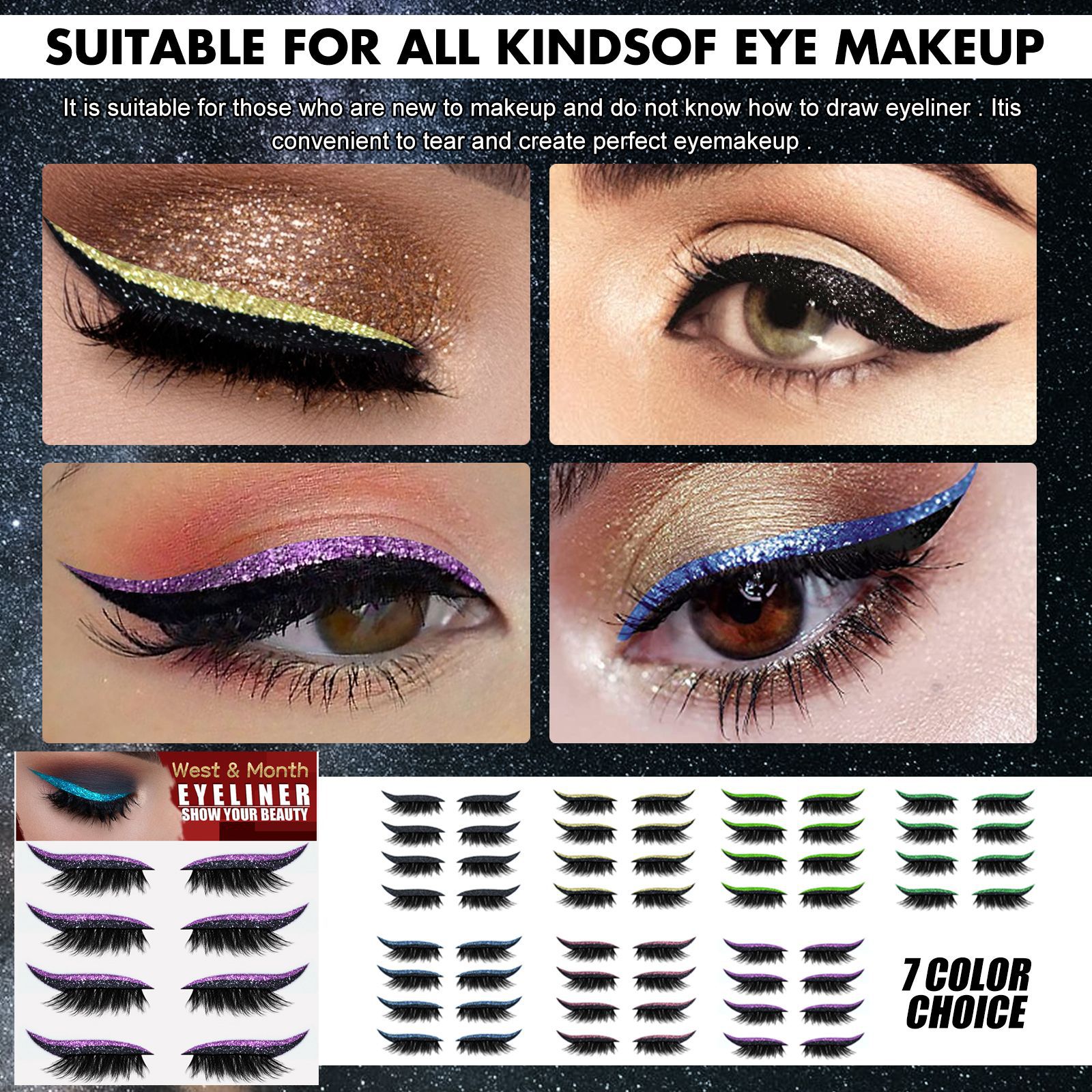 Eyelash And Eyeliner Stickers
