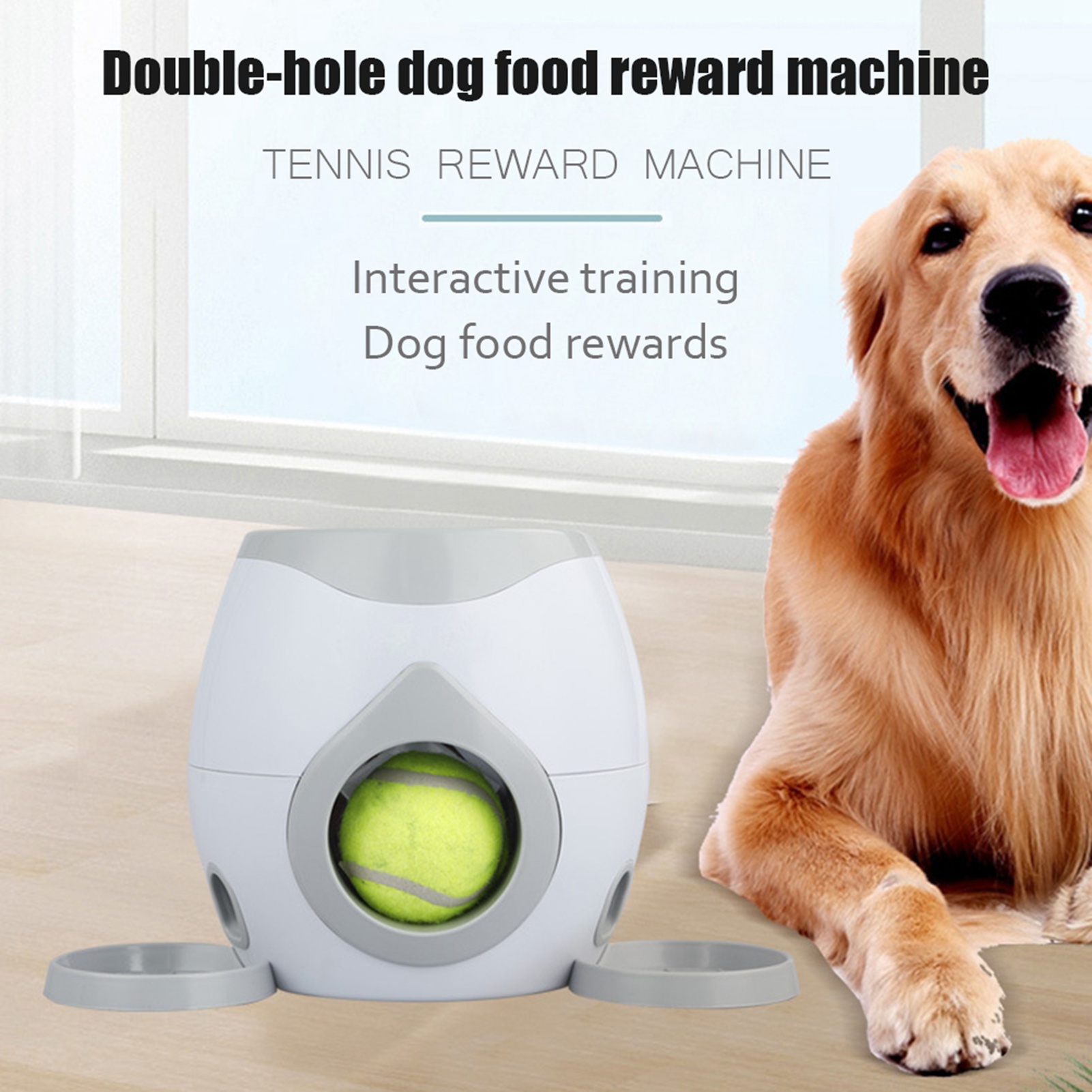 Automatic Pet Feeder Fetch Tennis Ball Dog Training Toys Inte…
