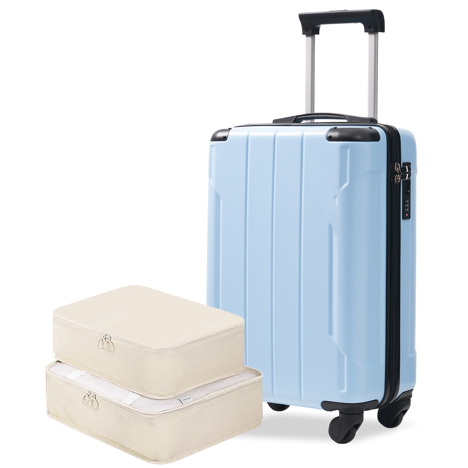 20-Inch Hardshell Carry-On Luggage, Lightweight Durable ABS Suitcase With