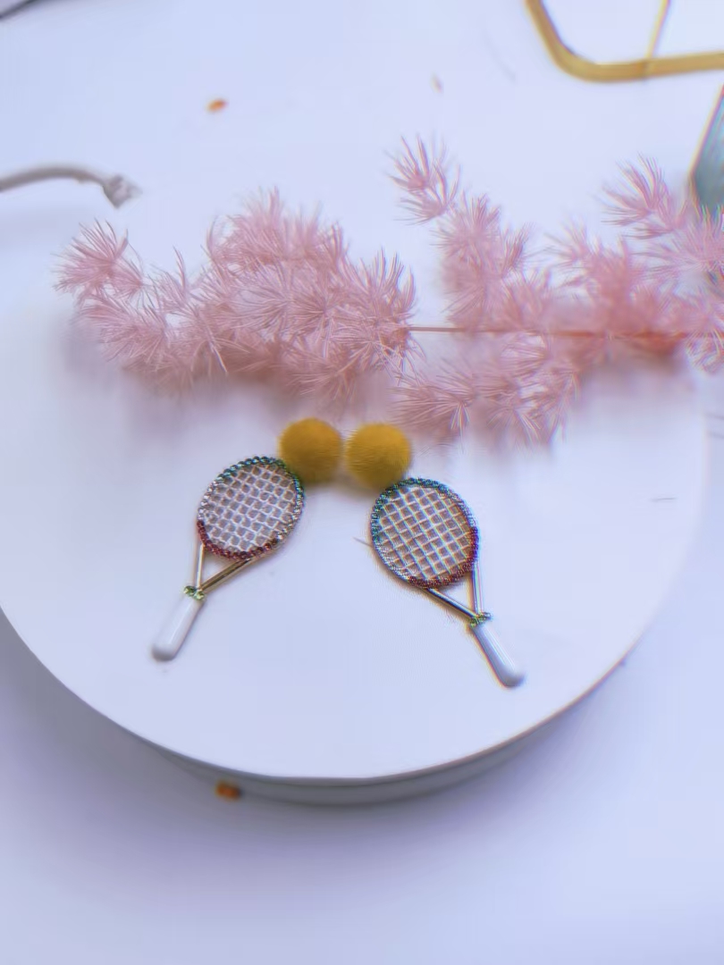 Sporty Sweetie Tennis Racket Earrings