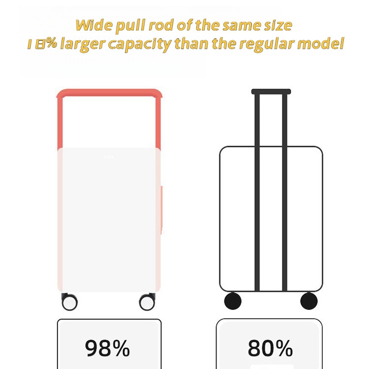Wide Pull Rod Design Luggage Compartment, Front Open Lid, Sty…