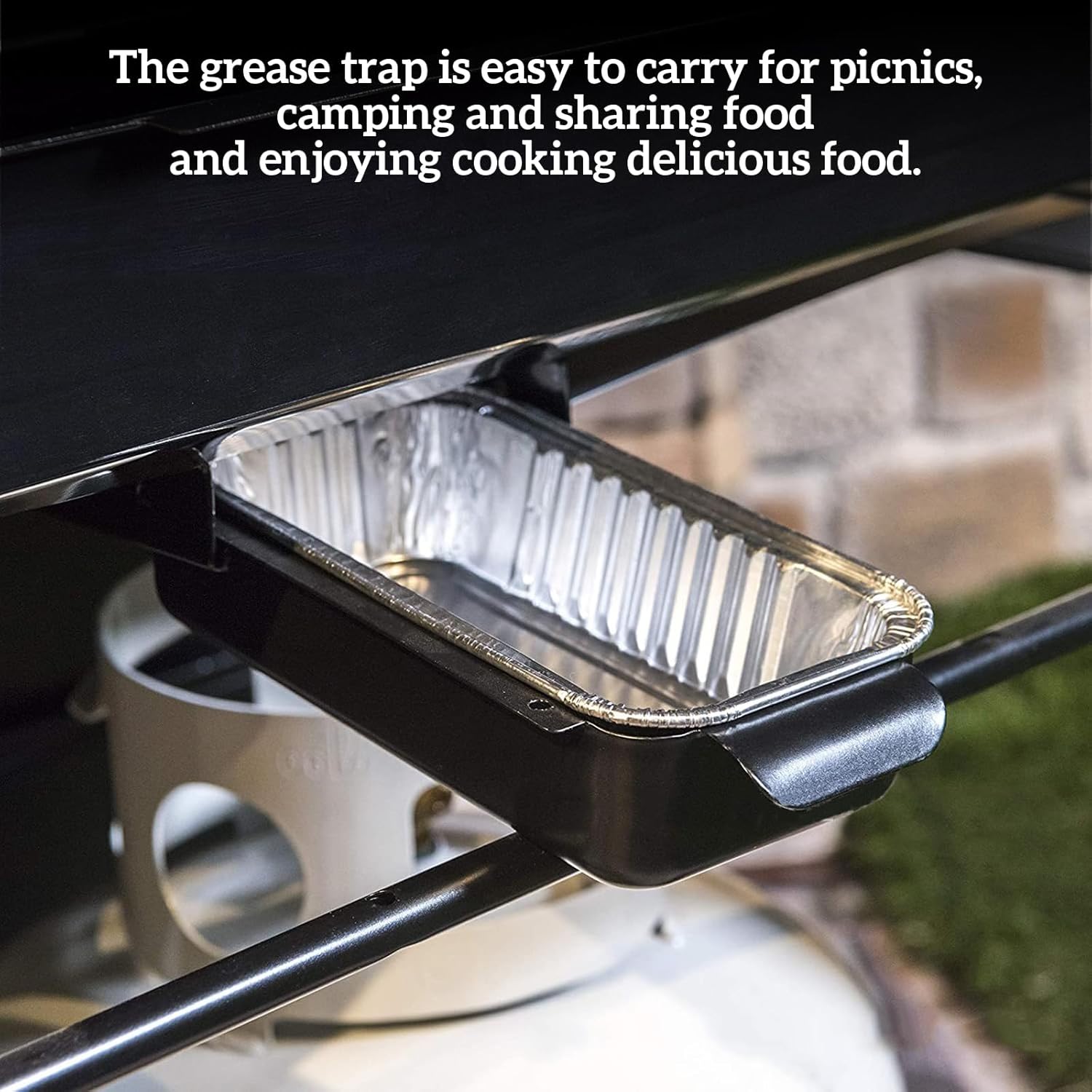 Grill Drip Pan,Grease Catcher Pan Compatible With Char-Broil, Black Steel Grease Pan Accessories For