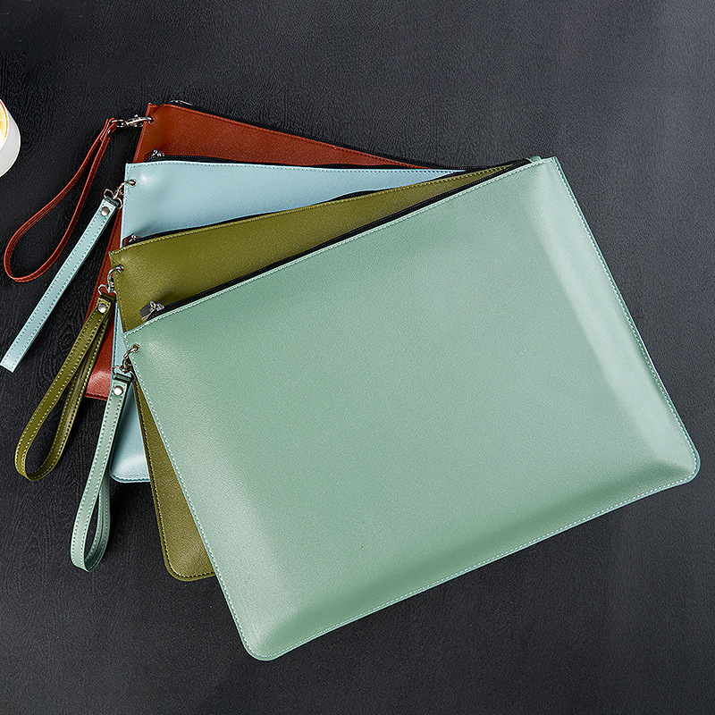 Sleek, High-capacity, Waterproof Leather Organizer For Contracts And Documents