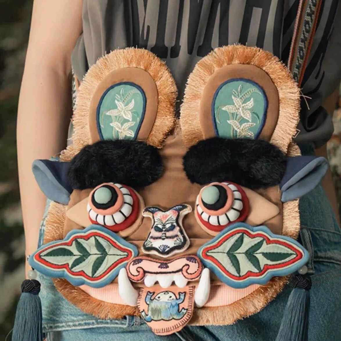 Fashionable And Personalized Tiger Head Portable Bag