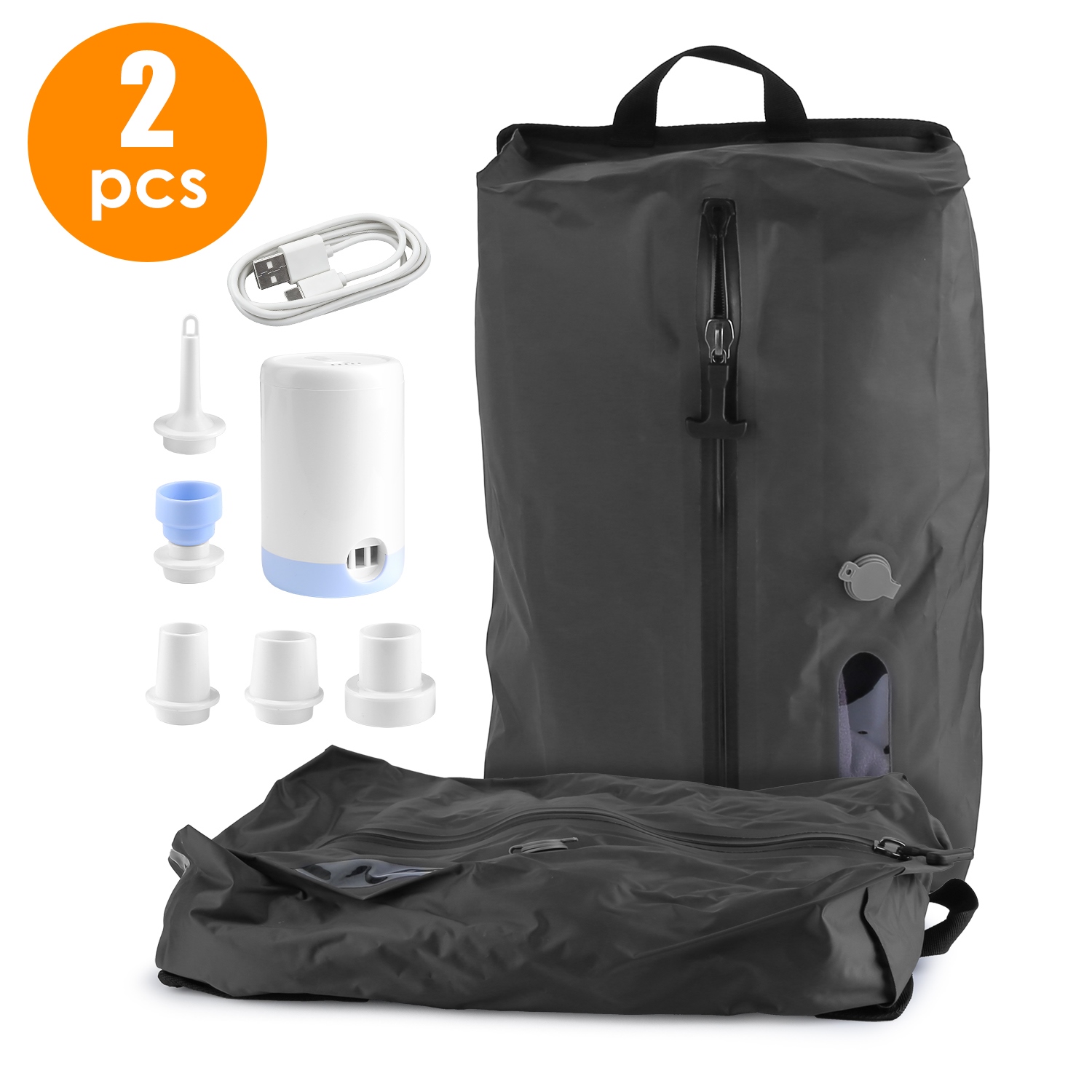 2Pcs 17L Vacuum Bags with Pump