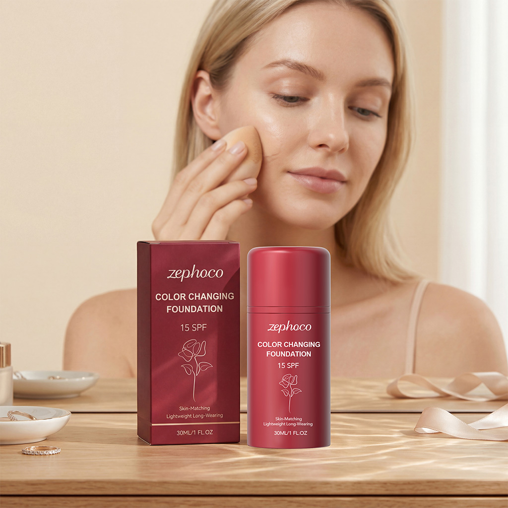 Temperature-Changing Sunscreen Foundation